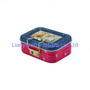 China Small Hinged Metal Tin Boxes With Three Layers For Storging Children Toy wholesale