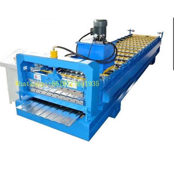 Multi Rib Roof Touchscreen Trapezoidal Roll Forming Machine Plc