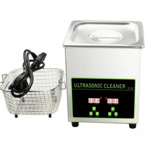 50W 40khz Stainless Steel Mini Ultrasonic Cleaner Bath 2L With Digital Timer
