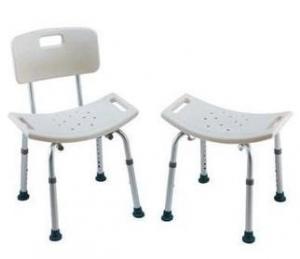 China Lightweight Bath Height Adjustable Shower Chair , Padded Seat Shower Bathroom Chair wholesale