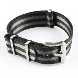 China Seatbelt Nylon Velcro Watch Band , 18mm Striped Nylon Watch Band wholesale