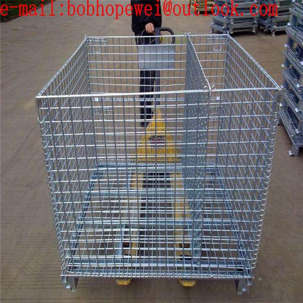 Quality storage folding galvanized mesh storage cage/1.20m*1.0m*0.89m storage fold cage from 100% really factory for sale