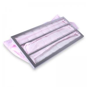 China Medium Efficency Pocket Bag Filter Media With Synthetic Non - Woven Fabric Material wholesale