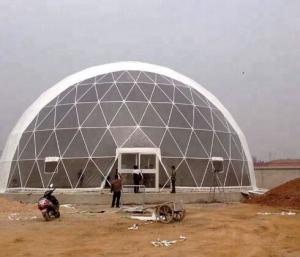 China 16M Diameter PVC Geodesic Dome Tent Outdoor Hotel Igloo Party Tents Big Exhibition Dome  Tent wholesale