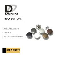 China Shank Denim Metal Buttons Dull Dark Anti Copper Nickel Free With Print Logo for sale
