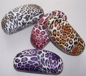 China Fashionable sunglasses cases with leopard leather wholesale