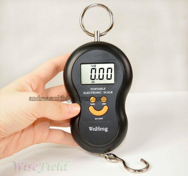 ABS Plastic Hanging Gram Scale , Units Conversion Handheld Luggage Scale