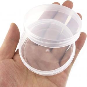 China Round Clear Frosted Plastic Bead Storage Containers Box Case with Screw Top Lids, Cylinder Stackable Bead Containers on sale