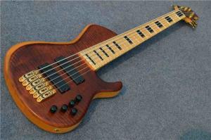 China Custom Shop ELM Body Maple Fingerboard Bass Guitar China 6 String Bass Guitar Fingerboard Free shipping on sale