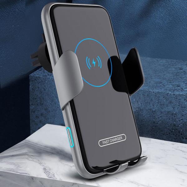 Quality Air Vent Auto-Clamping Infrared Sensor Wireless Car Charger Mount Phone Holder for sale