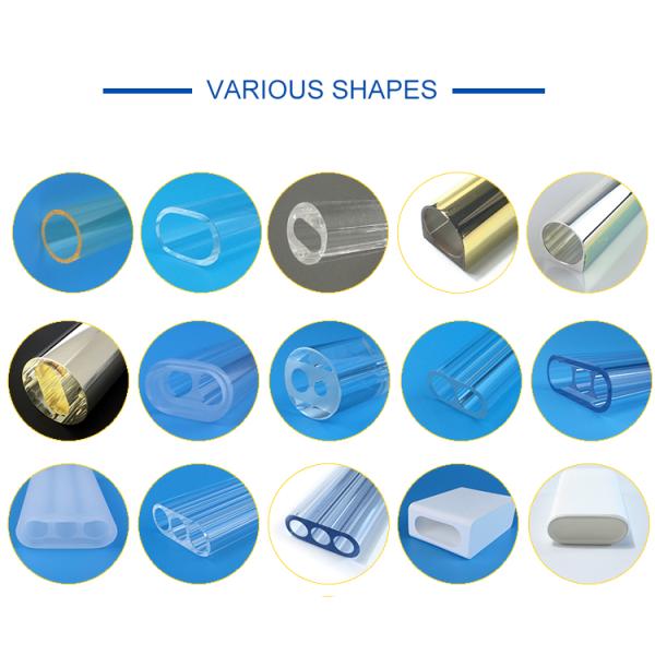 Laser Application Transparent Quartz Tube Double Hole Extended 150mm
