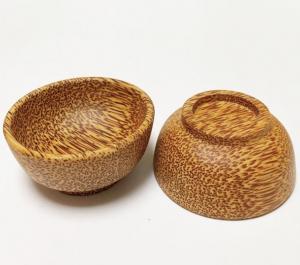 China Coconut Fiber Wooden Cooking Utensils Salad Vegan 9cm Coconut Wood Bowls wholesale