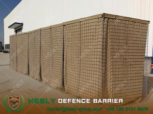 China 2.21m high X 2.13m width Military Defensive HESLY Barrier with Beige geotextile  | China gabion Barrier Supplier wholesale