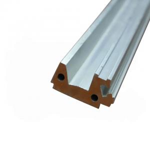 China OEM 6063 Aluminum Sliding Door Track Extrusion Profile Clear Anodized wholesale