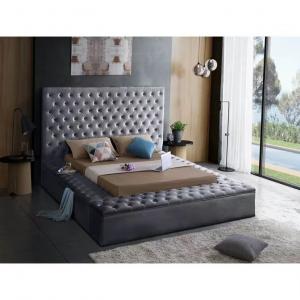 China Modern Leather Luxury Bed Master Hotel Bedroom Double Bed 1.8 Bedroom King Bed on sale