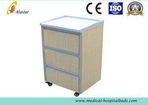 China White Blue ABS Hospital Bedside Cabinet Hospital Bedside Locker With Drawer ( ALS - CB101) wholesale