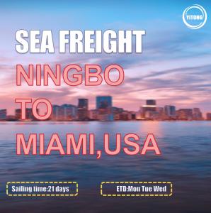 China MSC EMC Liner International Sea Freight Solutions From Ningbo To Miami USA on sale