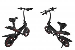 China Compact Electric Assist Bicycle , Small Folding Electric Bike 120kgs Max Load wholesale