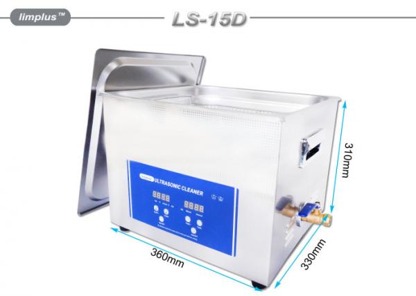 Quality 15liter Capacity Ultrasonic Cleaning Machine , Stainless Steel Ultrasonic Jewelry Cleaner for sale
