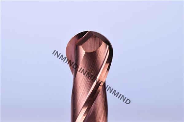 AlTiN Coating Ball Nose Long end mill with HRC50 Hardness , R7*150 14 mm AOL 150 mm