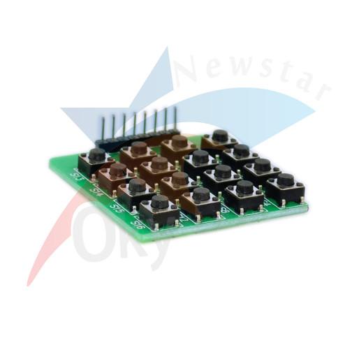 Quality 8 Pin 16 Keyboard PCB 4 x 4 Dot Matrix Module for Arduino MCU / AVR / ARM for sale
