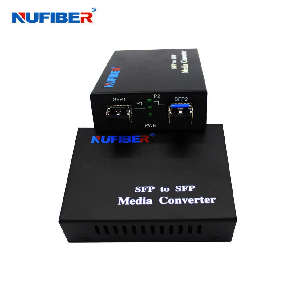 China Fiber Media Converter Single Mode to Multimode 1310nm to 850nm SFP to SFP Media Converter wholesale
