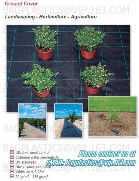 Anti-UV Landscape Fabric PP Woven Agricultural Weed Control,PP Woven Landscape Fabric Garden Weed Barrier Mat, bagplasti
