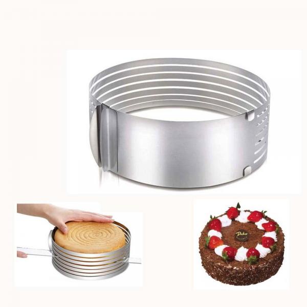 9 Inch -12 Inch Stainless Steel Cake Slicing Ring Cake Mold Adjustable Size 7Layers mold Bakeware