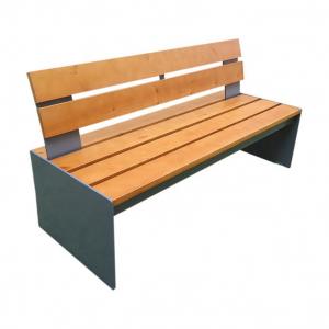 China 2020 New Design Metal Frame Wooden Seating Customized Park Bench Public Waiting Bench wholesale