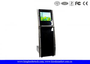 China Space Saving Standard Touch Screen Information Kiosk With Metal Kiosk Keyboard And Trackball wholesale