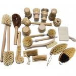 China Natural Sisal Bristles Wood Bathroom Scrub Brush Bamboo Toilet Cleaning Brush wholesale