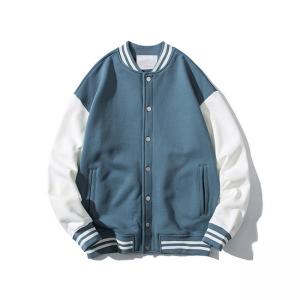 China Contracted All Match Baseball Varsity Jackets Clanging Color Stand Collar wholesale