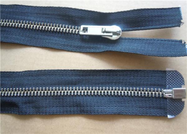 Leather Jacket Heavy Duty Zippers , 5 Inch Separating Zipper No Slip