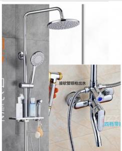 China Chrome Bathroom Shower Head Set 22mm Rain Mixer Shower Combo Set wholesale