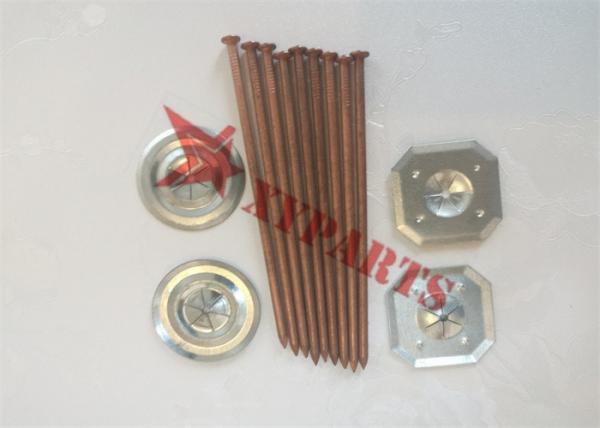 Copper Plated CD Weld Pins With Metal Washers For Fixing Thermal Insulation Material