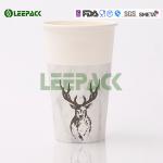 Eco Friendly Disposable Hot Drink Cups 500cc Decorative Disposable Coffee Cups