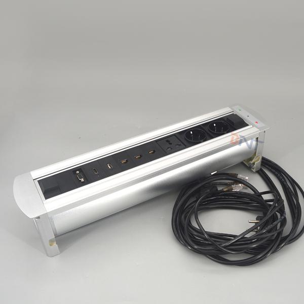 Multimedia electric flip up conference table socket with usb charger