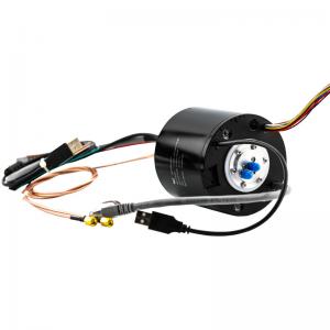 China Hybrid Slip Ring Transferring HF, USB and Ethernet Signal with Solid Shaft wholesale