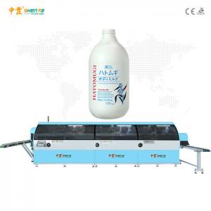 China 3 Color Automatic Blanking Silk Screen Printing Machine For Shampoo Lotion Bottle wholesale