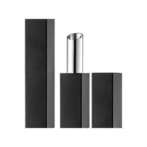 China Luxury Black Square Aluminum Lipstick Tube Empty Lipstick Case wholesale