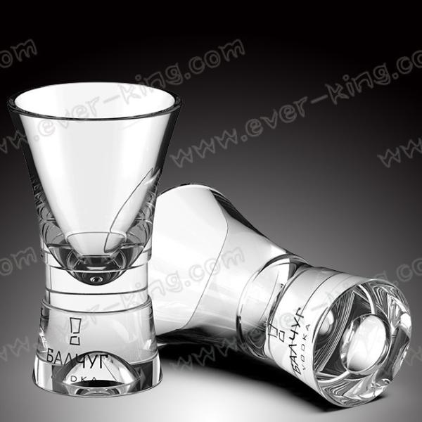 Customized Double Layer Spirits Transparent Glass Cup 35ml