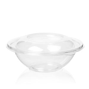 China 750ml 24oz Plastic Food Packing Box Disposable Crystal Clear PET Salad Bowl Container wholesale