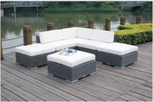 China 6-piece L shape rattan wicker outdoor furniture modular sofa commercial furniture-YS5755 wholesale