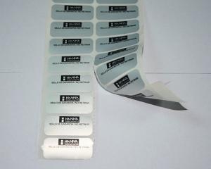 China Security Cut Warning Self Adhesive Security Labels PET Silver VOID Tamper Sticker on sale