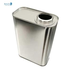 China 500ml Plain Engine Oil Tin Custom Tin Containers With Funnel Screw Cap wholesale