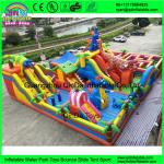 Hot Sale Cartoon inflatable big fun city for sale, commercial Mega inflatable