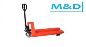 China 1.5 / 2 Ton Yellow Color Manual Pallet Truck , Steel Hand Pallet Truck With PU Wheels on sale