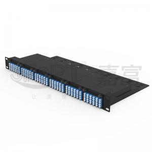 China 1U 144 Fibers MPO Patch Panel G657A1 G657A2 Single Mode Low Loss MPO / APC - LC / APC Fiber Optic Cassette Module wholesale