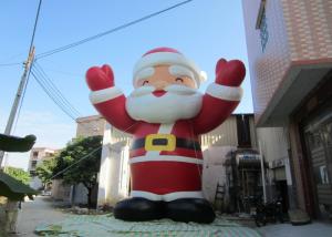 China Attractive Outdoor Inflatable Christmas Decorations Blow Up Santa Claus 8mH wholesale