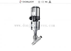 China 3 Stainless Steel Actuator Angle Seat Valve , Steam Angle Valve With Welding wholesale